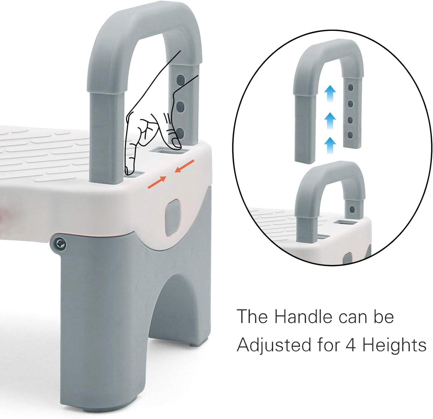Toddler Step Stool for Bathroom Sink,Foldable Step Stool and Potty Training Toilet Stool with Handrail
